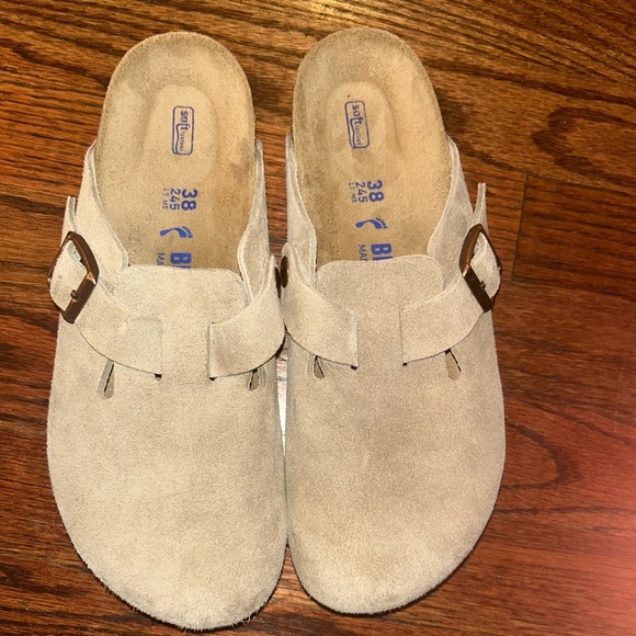 Birkenstock Women's Beige Suede Mules Never Worn - Picture 1 of 4
